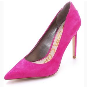 Hot Pink Suede Pumps